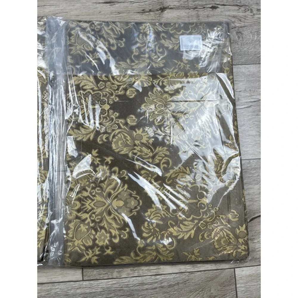 WATERFORD LINENS Wiltshire Set of 8 Total Placemats Bronze/Gold RARE New